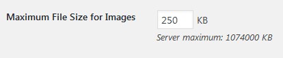 How to set Image Size Limit